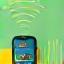 Icon showing mobile phone with top-up signal indicating remote credit addition