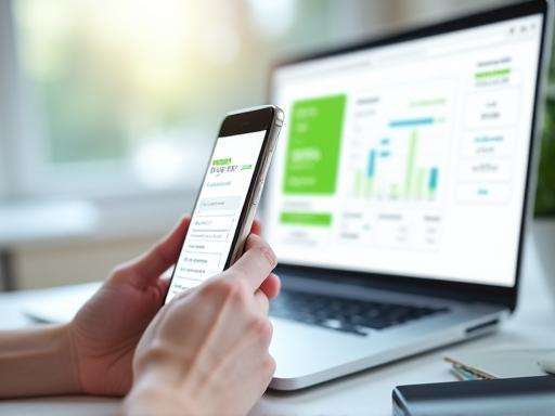 Customer portal showing live energy usage on smartphone and laptop