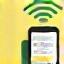 Icon illustrating remote top-up services via mobile devices